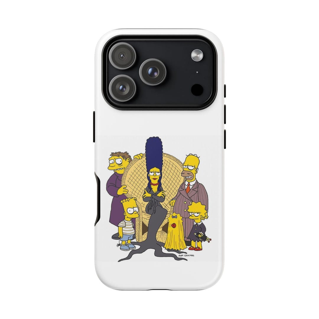 The Simpsons Family Addams Style Phone Case - for iPhone 14, 15, 16 ...