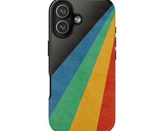 Retro Rainbow Stripe Phone Case - for iPhone 14, 15, 16 & 17 All Series