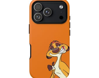 Smirking Cartoon Meerkat, Orange Phone Case - for iPhone 14, 15, 16 & 17 All Series