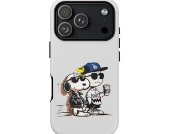 Snoopy Duo Illustration Phone Case - for iPhone 14, 15, 16 & 17 All Series