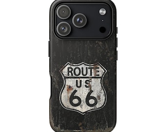 Vintage Route 66 Shield for iPhone 14, 15, 16 & 17 All Series