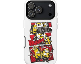 Screaming Cartoon Minions Phone Case - for iPhone 14, 15, 16 & 17 All Series