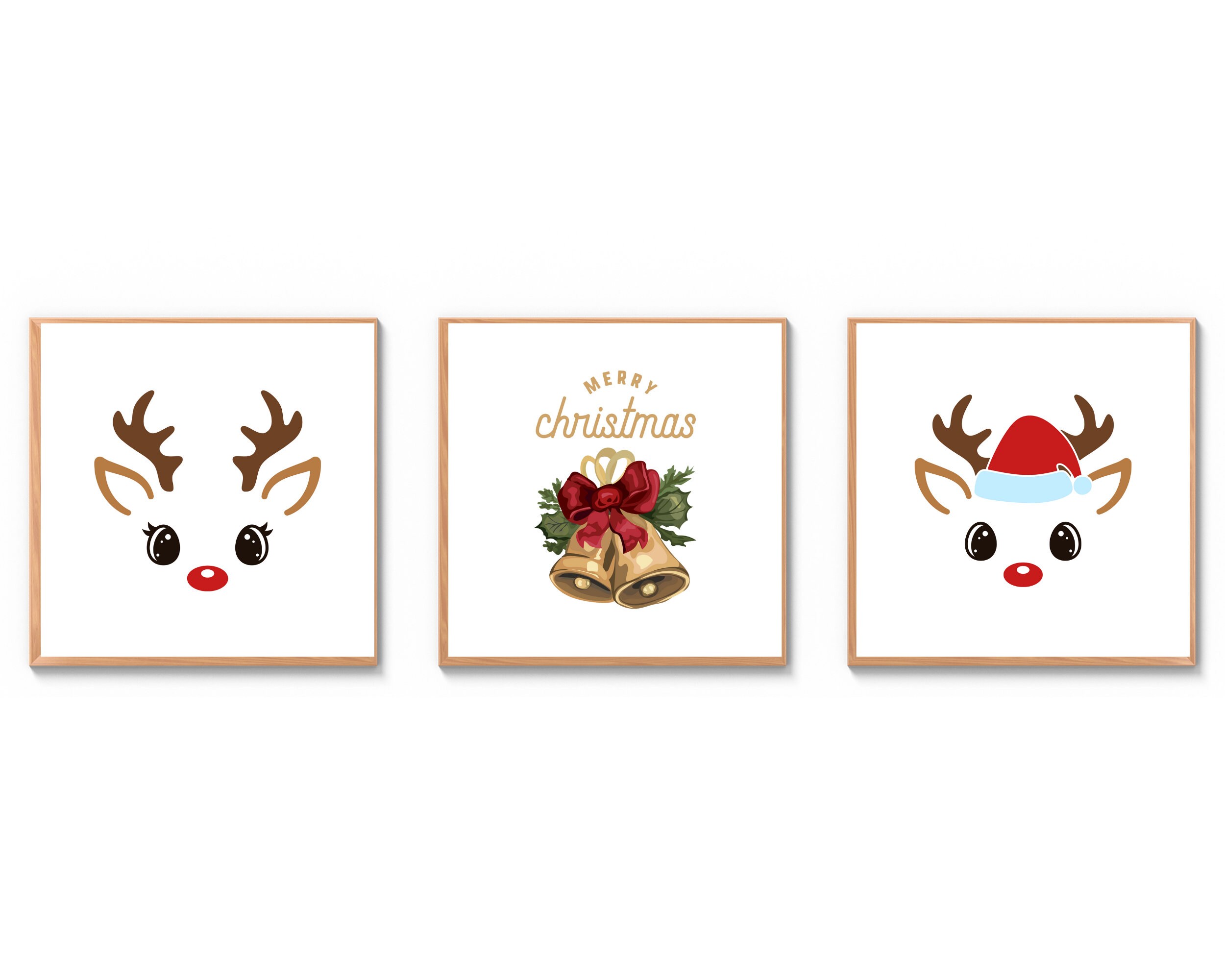 Christmas Print Decor Set of 6, Christmas Nursery Print, Christmas ...