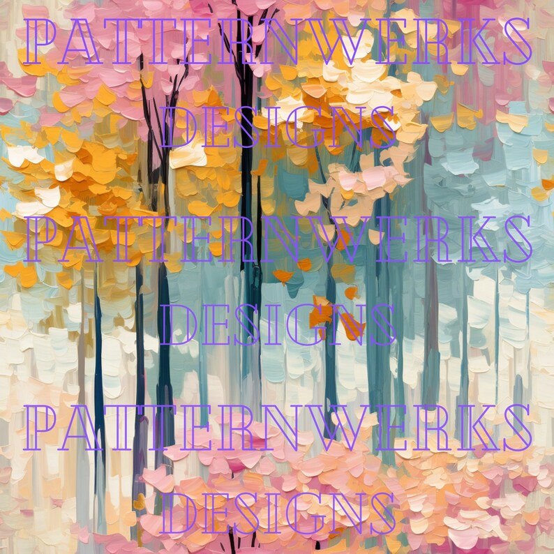 Abstract Pastel Birch Tree Digital Paper -- Seamless Pattern -- Birch ...