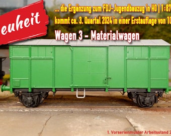 H0 | 1:87 | FDJ youth construction train, car 3, material car, Ep.IV - new in 2024