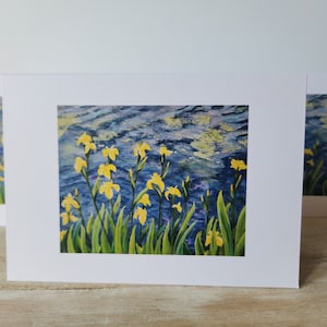 carte de voeux imprimée beaux-arts | carte de correspondance vierge | Oeuvres d'art originales | Série Eau | Nature | Pour toutes les occasions | Anniversaire, Merci, Anniversaire