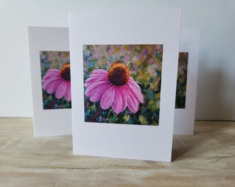 Art Greeting Card - Birthday - Anniversary - blank card - Flower - Floral Art