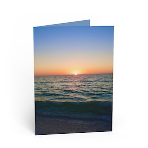 Beach Sunset Greeting Cards - Comforting Card for Someone, Sympathy Cards, Thinking of You Card, Beach Lover Cards, Condolence Cards