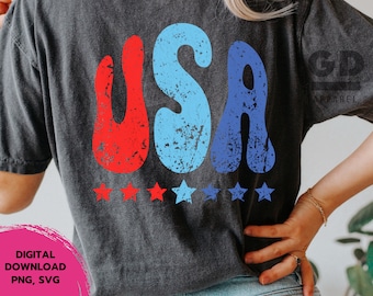 Retro USA png / Retro png Bundle, USA png, USA svg, Retro America png, America png, American png, 4 de julio png, 4 de julio svg, 4 de julio