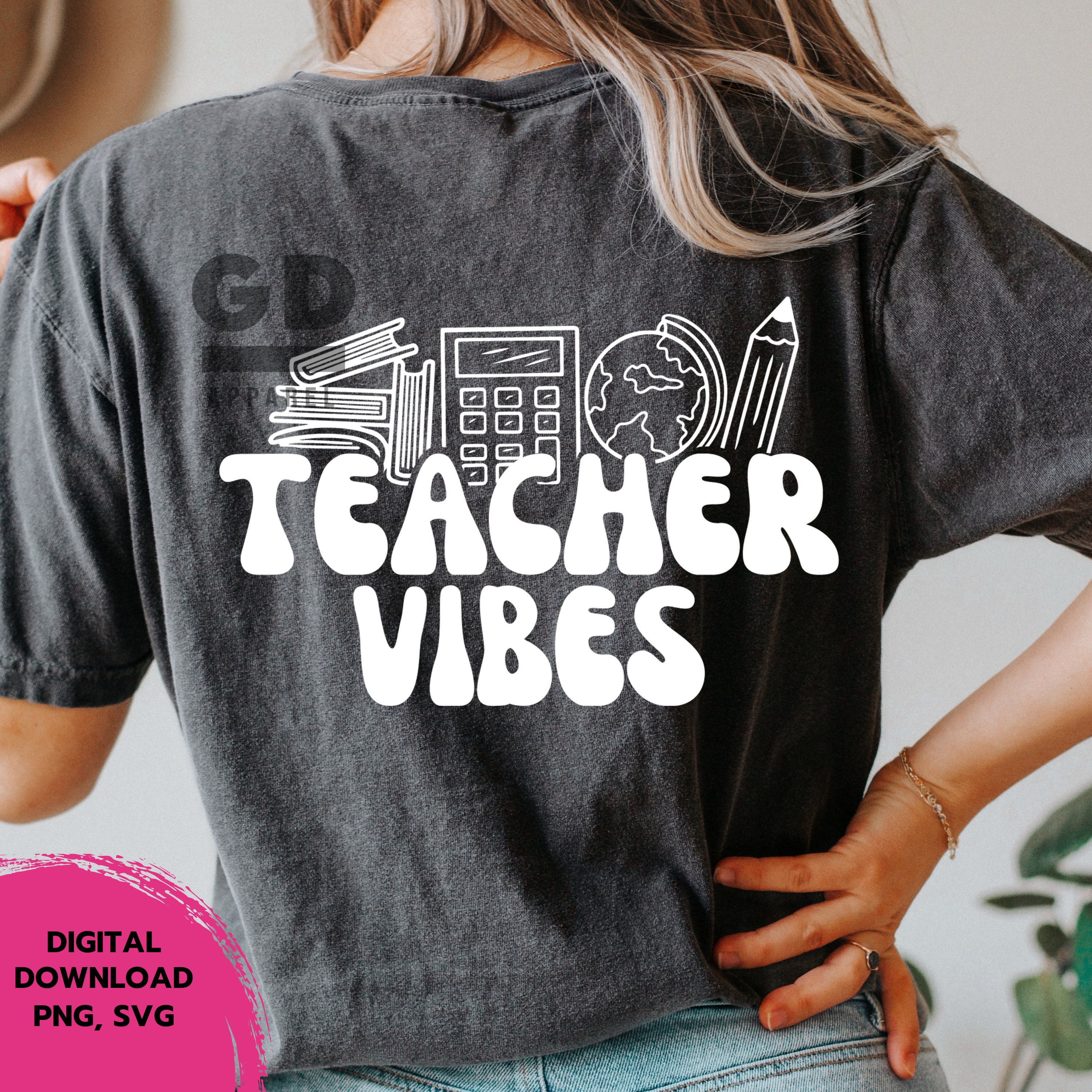 Retro Teacher Png Back to School Png Retro School Png Back - Etsy