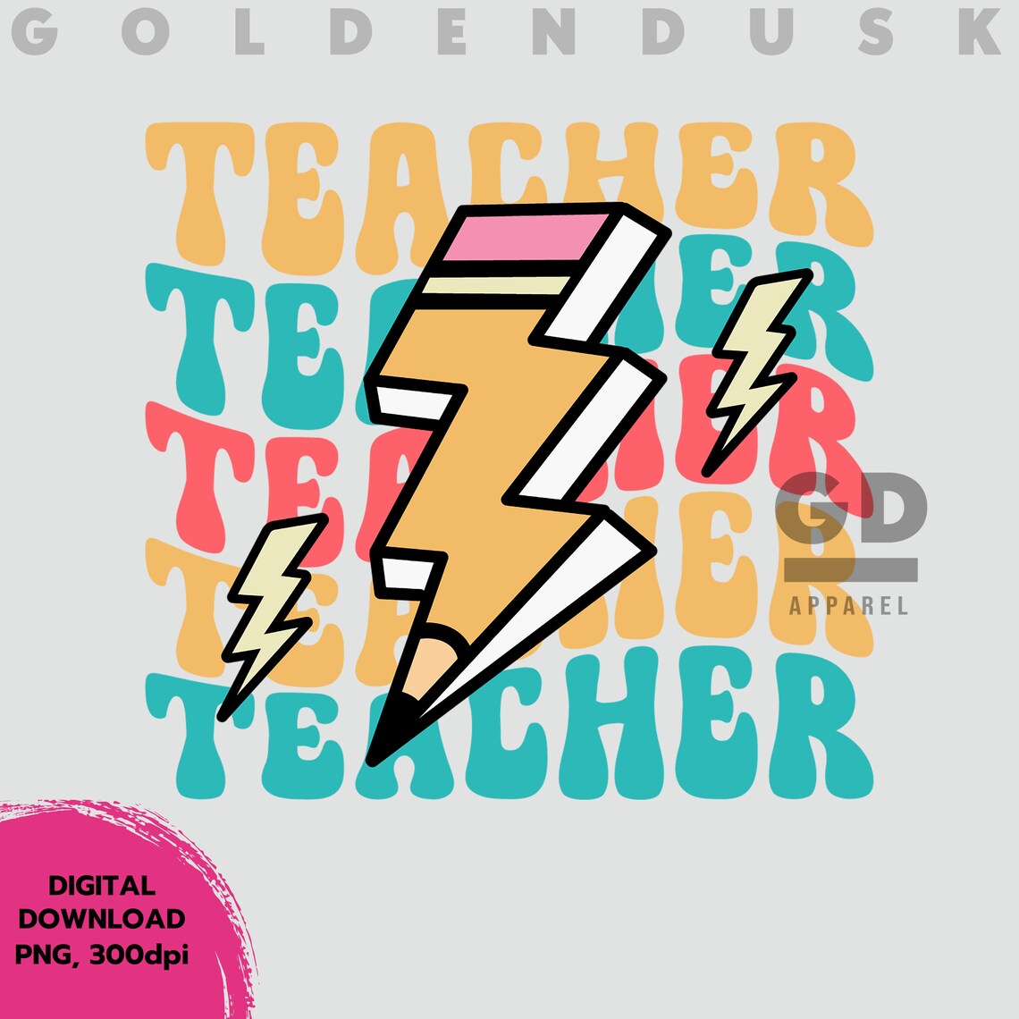 Retro Teacher Png Back to School Png Retro School Png - Etsy