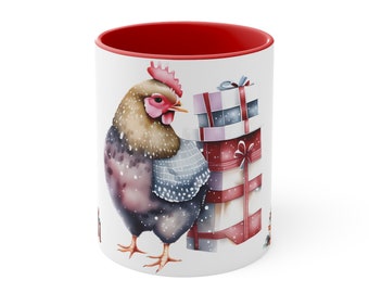 Seasonal Graphic Design Winter Chicken Gift for Him Gift For Her