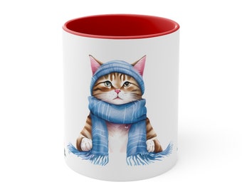 Seasonal Graphic Design Winter Cat Gift for Him Gift For Her