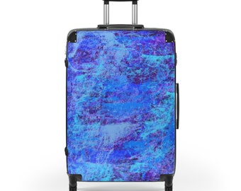 Luggage With Double Wheels And Graphic Design