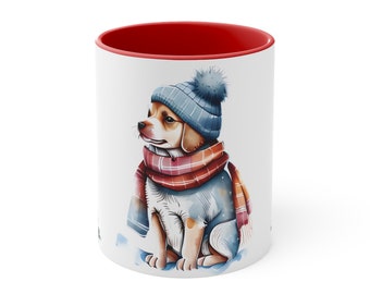 Seasonal Graphic Design Winter Dog Gift for Him Gift For Her