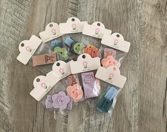 Handmade sewing labels - various colors - pack of 10 labels