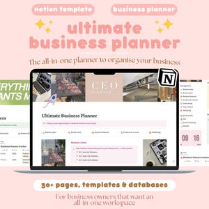 Notion Business Planner Template | Ultimate All-In-One Workspace (Digital Download)