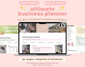 Notion Business Planner Template | Ultimate All-In-One Workspace (Digital Download)