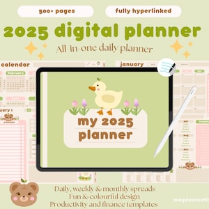 2025 Digital Planner | Daily iPad Planner | GoodNotes Landscape Planner |Weekly & Monthly Planner | Cute Digital Planner | Aesthetic Planner