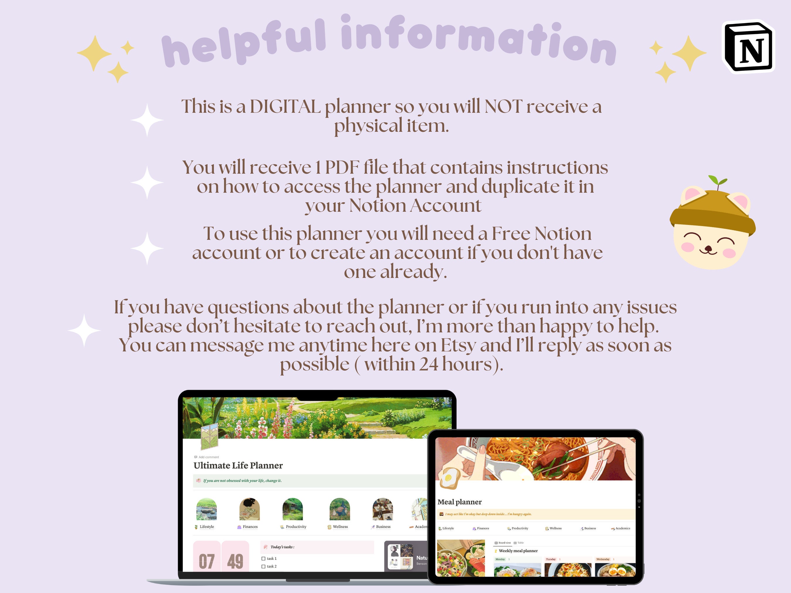 All in One Notion Template | Aesthetic Ultimate Life Planner | Cute ...