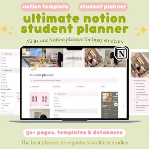 Notion Student Planner: All-in-One Academic Template (Digital Download) image 1