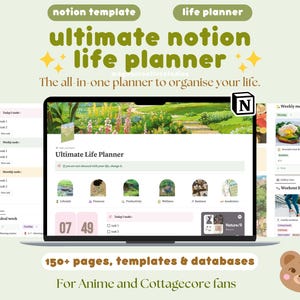 Alles in Einem Notion Vorlage | Minimalistischer Kalender | Cute Notion Minimaler Lebensplaner | Personal Notion Dashboard