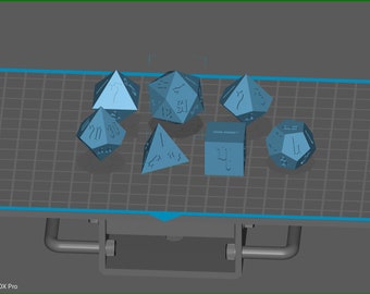 3D-Drucker-DnD-Würfel-STL-Modelle: Gotische Zahlen (Unterstützte/Nicht unterstützte Dateien)