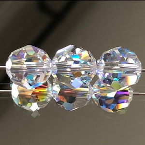 Swarovski Crystal Beads - Choice 3-4-6-8-10mm Round Crystal Beads - Crystal AB - SO SPARKLY! - Various Package Sizes (#542)