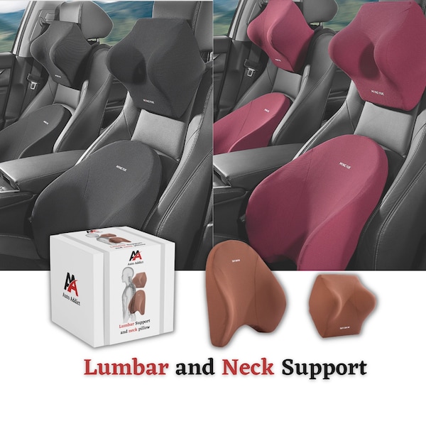 Car Lumbar Support Headrest Neck Pillow Soft neck support cushion for car lumbar pillow car Back support