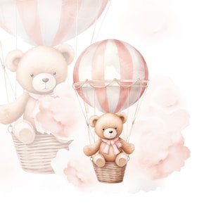 Digital download, sublimation design, teddy bear balloon, teddy bear art