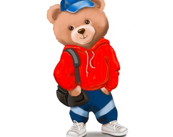 Polo bear Ralph Lauren png clip art, Boho Teddy bear, fashion bear, nursery teddy bear, teddy bear fashion, teddy bear Ralph