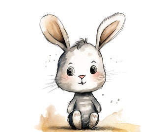 Nursery bunny Png, bunny doll PNG, rabbit Clipart, Baby bunny Clipart, Cute Baby bunny, bunny Nursery Decor, Clip Art Bundle