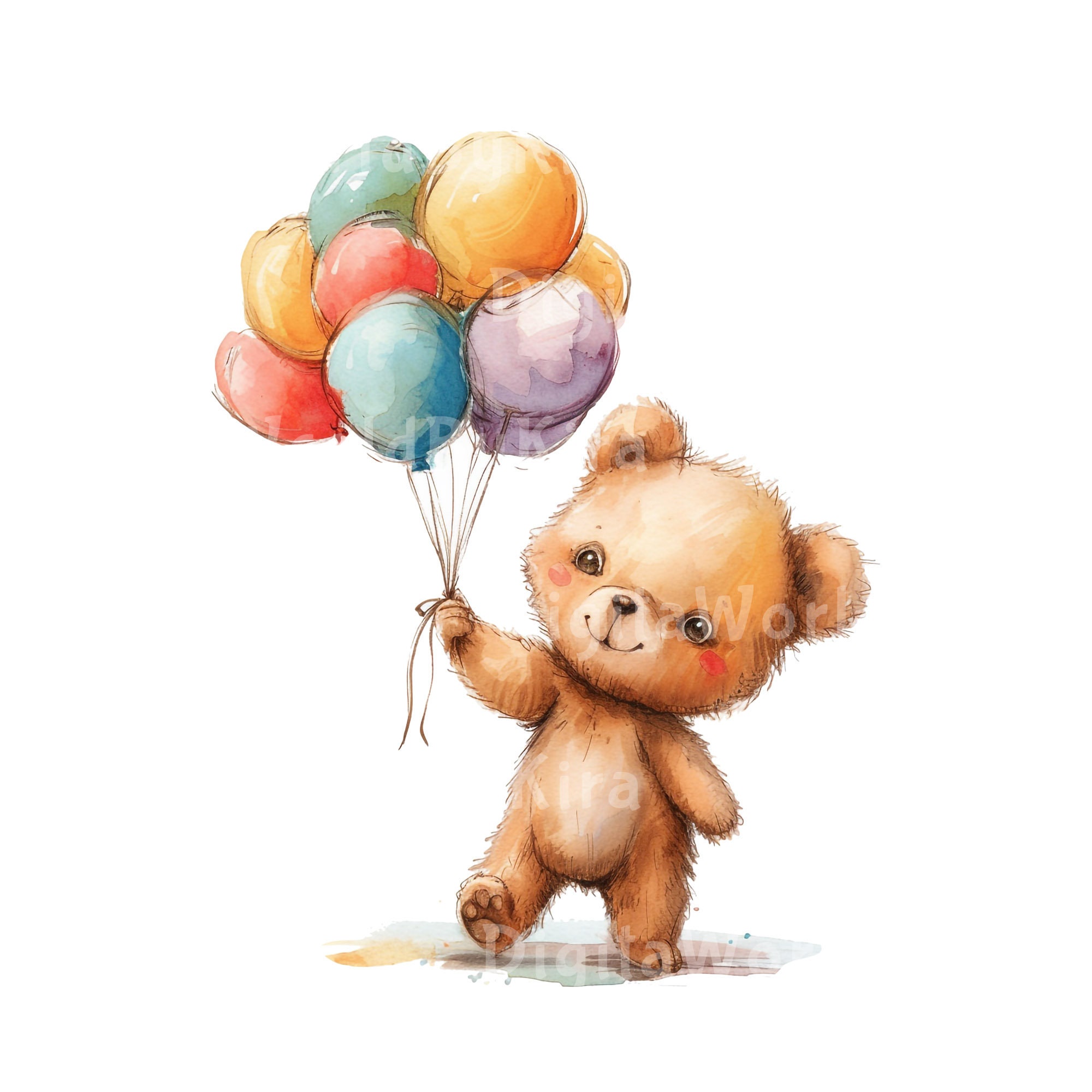 Teddy Bear Balloons PNG, Colorful Balloons Clip Art, Birthday Clipart ...