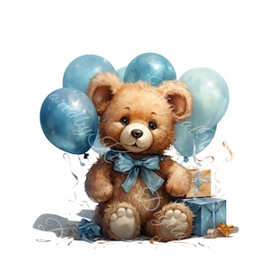 Babyparty, Babyzimmerdekor, Kindergeburtstag, Kinderzimmerdekor, Teddybär, Teddybär Clipart, Teddybär PNG, Baby Wandkunst, Kinder Wandkunst