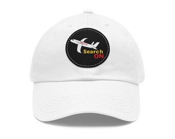 MH370 Search On with Leather Patch, Casual Cap