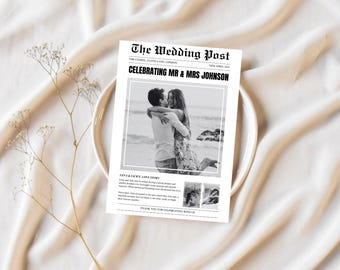 Custom Made Wedding Newspaper
