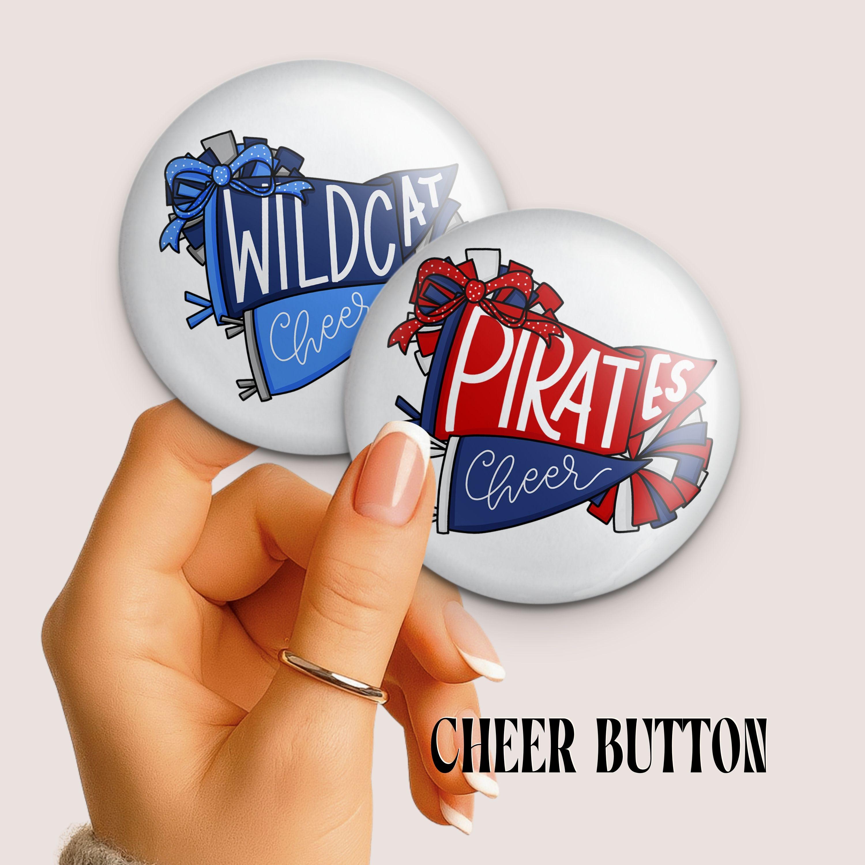 Cheer Mom Button, Custom Cheer Team Button, Cheerleader Button ...