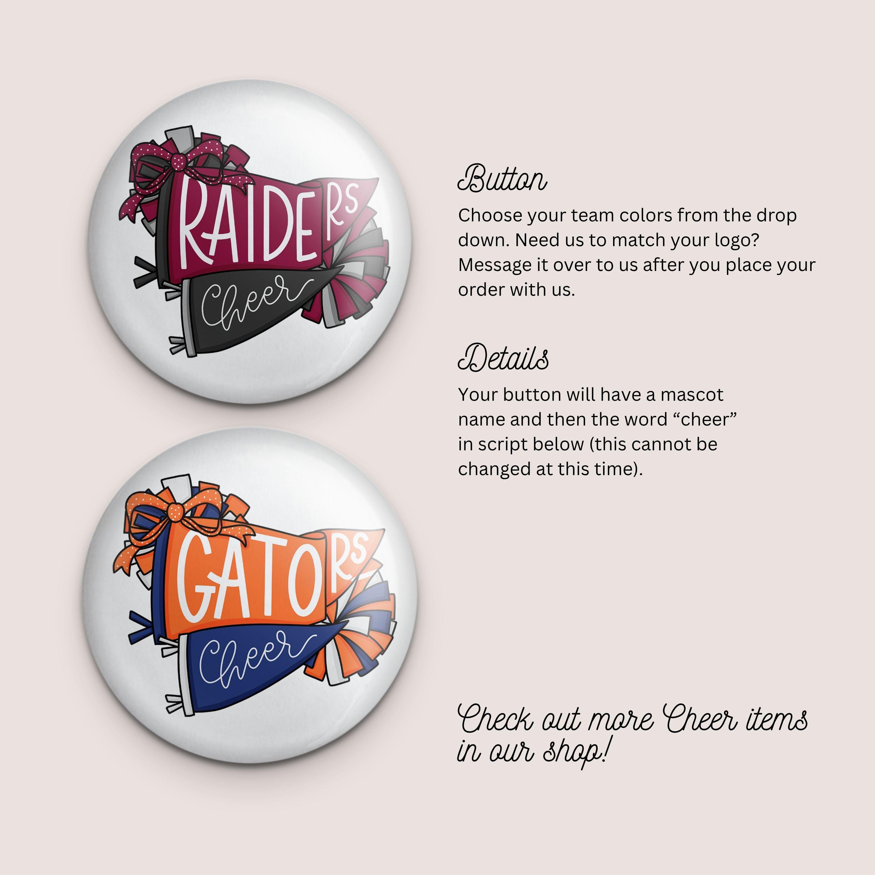 Cheer Mom Button, Custom Cheer Team Button, Cheerleader Button ...