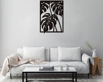 Botanical Art Leaf Wall Art Metal Wall Art Home Decor Modern Wall Art Home Decor Modern Art Housewarming Gift Tropical Art  Gift For Mom Art