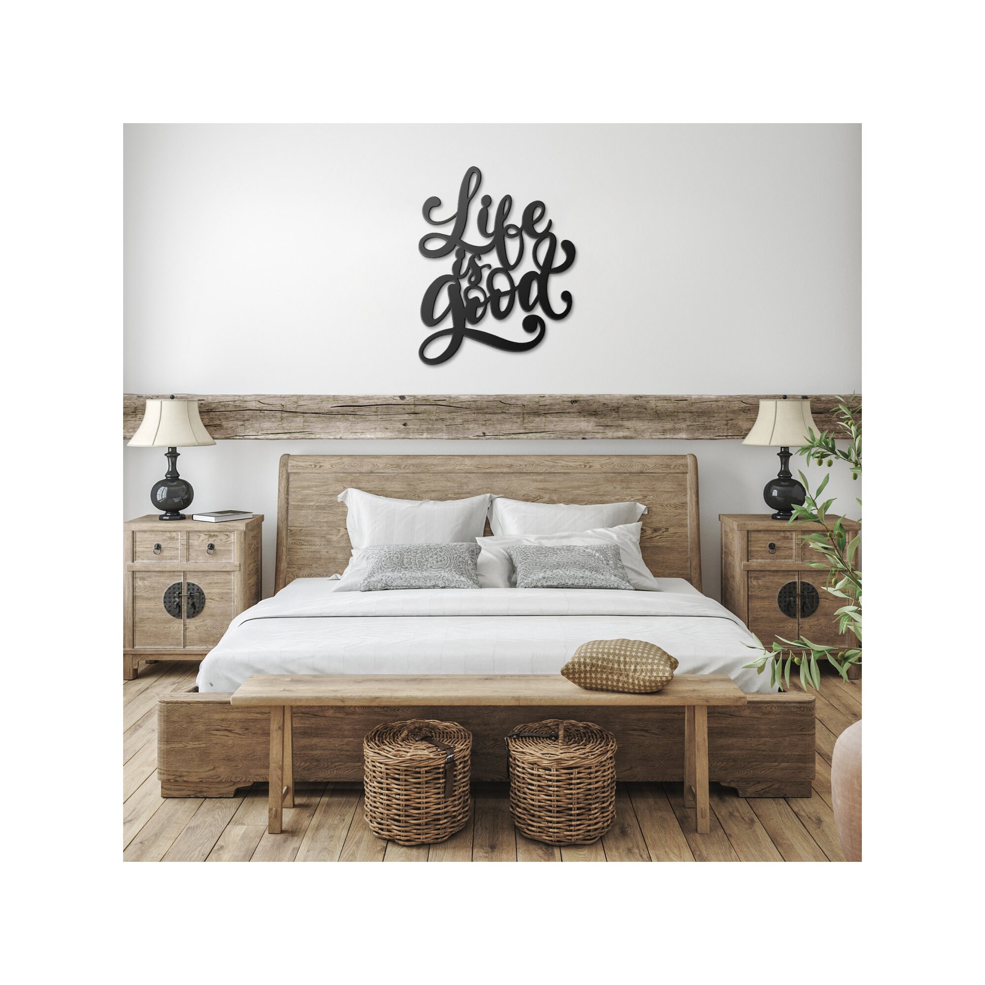 Metal Wall Sign Life is Good Wall Sign Metal Sign Metal Art Vintage