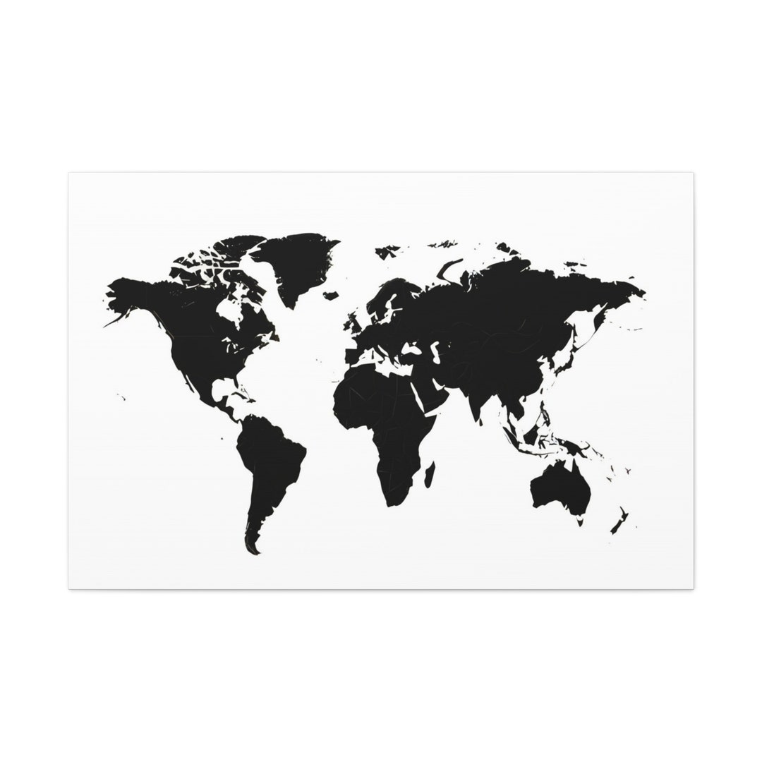 World Map Canvas World Map Wall Art Wall Hanging World Map Art Etsy