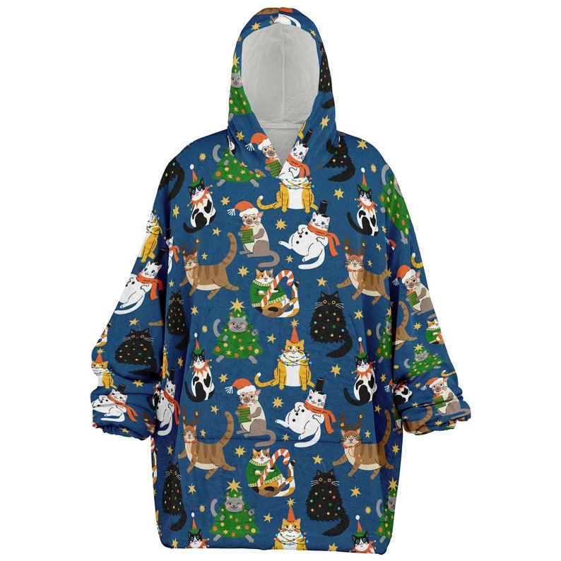 Christmas Hoodie Kawaii Hoodie Cat Hoodie Blanket Hoodie Aesthetic