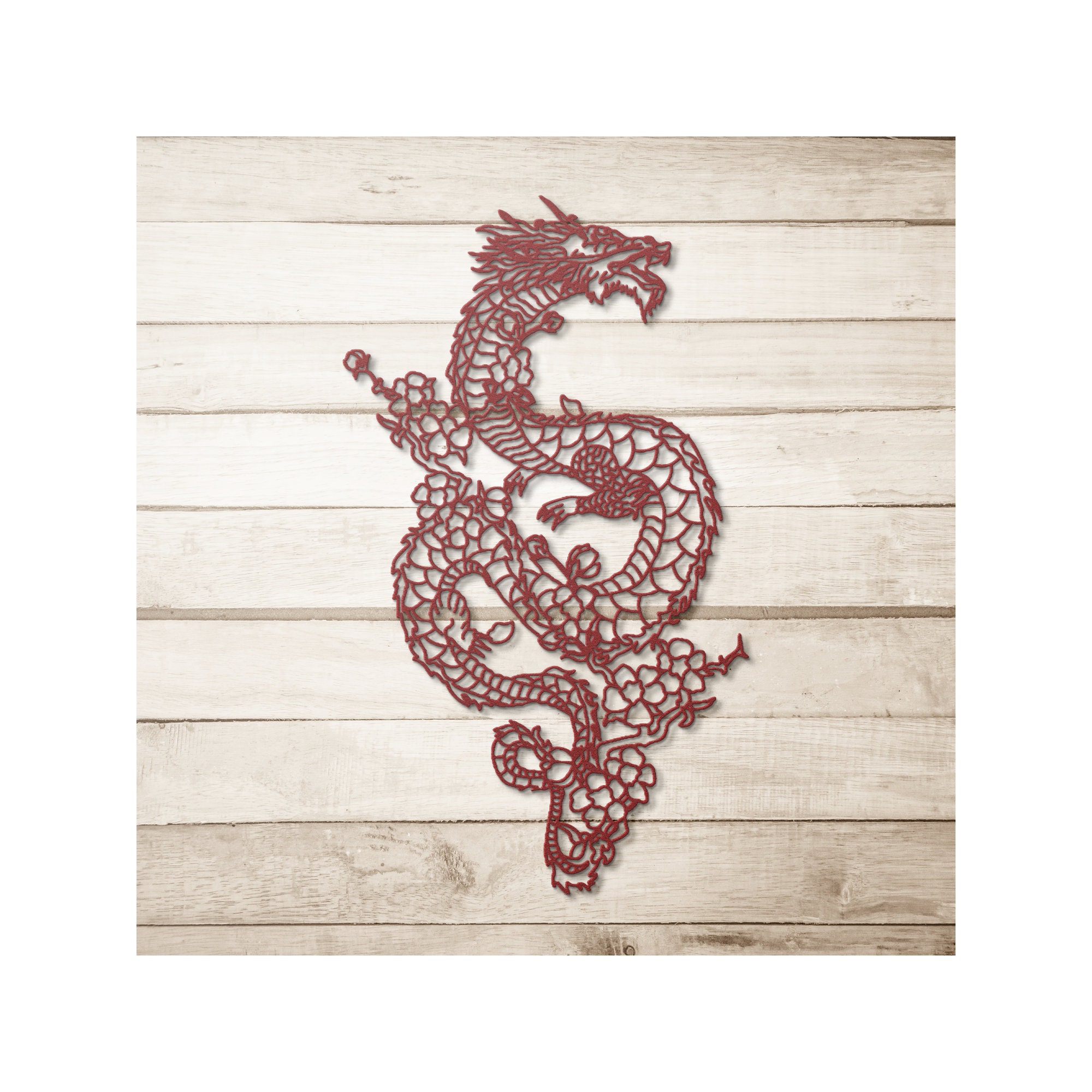 Wall Decor Over the Beddragon Metal Wall Art Dragon Art Etsy