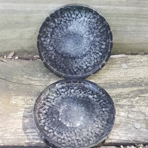 4&quot; Coasters, sparkling, shiny, Epoxy ,Set of 2
