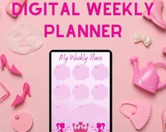 Barbie Planner | iPad Planner | GoodNotes Planner | Minimalist Planner | Undated Planner | Weekly Planner | Daily Planner | Digital Planner