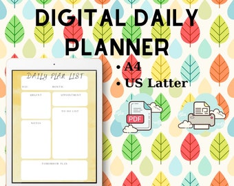 aesthetic planner | Daily planner | that girl | Goodnotes goals planner. Minimalist Daiy Girl Planner PDF A4 US Latter Planner Pan Program