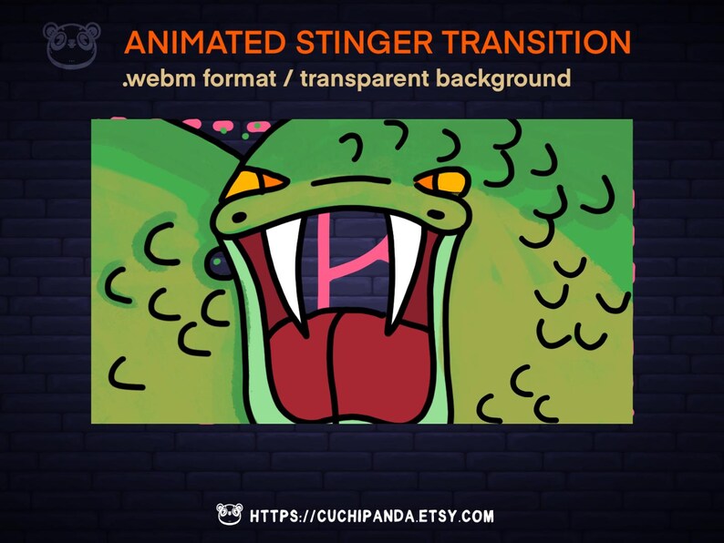 Snake Stinger Transition: Animated Stream Overlay for Twitch - Etsy