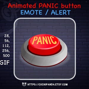 Animated Panic Button Emote, Twitch Alert, Emote for Streamer