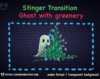 Ghost Stinger Transition: Rose Animated Twitch Overlay (Webm, MOV)