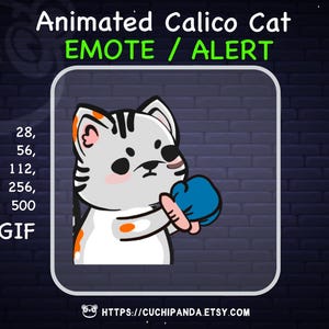 Animated Punch Emote, Calico Cat Alert, Cat emote